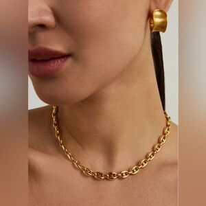 DEAN DAVIDSON Capri Mariner Chain Necklace 22K GF Gold Adjustable Length